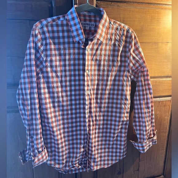 Express Men’s L/S Slim Fit Button Down Shirt - Picture 1 of 6